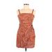 Forever 21 Casual Dress - Mini Square Sleeveless: Orange Dresses - Women's Size Medium