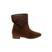 MICHAEL Michael Kors Ankle Boots: Brown Print Shoes - Women's Size 7 1/2 - Almond Toe