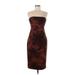 Black Halo Cocktail Dress - Sheath: Brown Leopard Print Dresses - Women's Size 6