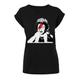 T-Shirt MERCHCODE "Merchcode Damen Ladies Lizzie Stardust T-Shirt" Gr. XXL, schwarz (black) Herren Shirts T-Shirts