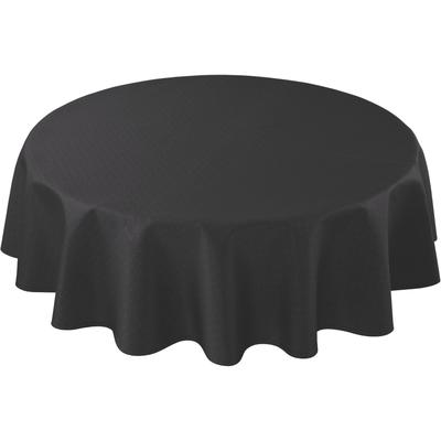 Tischdecke CURT BAUER "3947 Riga, rund, mit Rautenmotiv, Damast-Tischwäsche", grau (graphit), Ø:140cm, Damast-Halbzwirn, Tischdecken, aus 59% Baumwolle, 41% Polyester, merzerisiert, mit Fleckschutz Image