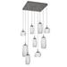 Hammerton Studio Vessel 9 - Light LED Cluster Pendant Glass in Gray/White | 16.7 H x 28.3 W x 28.3 D in | Wayfair CHB0091-09-GP-C-C01-L1