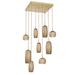 Hammerton Studio Vessel 9 - Light LED Cluster Pendant Glass in White/Yellow/Brown | 16.7 H x 28.3 W x 28.3 D in | Wayfair CHB0091-09-GB-B-C01-L3