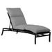 Summer Classics Aire 80.5" Long Reclining Single Chaise w/ Cushions Metal in Black | 13.75 H x 24.75 W x 80.5 D in | Outdoor Furniture | Wayfair