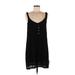 Urban Outfitters Casual Dress - Mini V-Neck Sleeveless: Black Solid Dresses - Women's Size 6