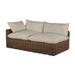 Summer Classics Montecito 75.25" Wide Outdoor Wicker Right Hand Facing Loveseat w/ Cushions Wicker/Rattan/Olefin Fabric Included in Brown | Wayfair