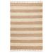 Brown 72 x 48 x 0.5 in Area Rug - Gracie Oaks Merz Striped Handmade Power Loom Area Rug in Jute & Sisal | 72 H x 48 W x 0.5 D in | Wayfair