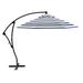 Freeport Park® Jiles 9' Octagonal Cantilever Umbrella Metal in Blue/White/Navy | 95 H x 108 W x 112 D in | Wayfair 10995803108149FCBC4BCDEA92149CBB