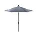 Arlmont & Co. Nesean 108" Market Umbrella Metal in White/Blue/Navy | 102.3 H x 108 W x 108 D in | Wayfair 6C7E08DCDA464050AD30B682625046B7