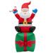 The Holiday Aisle® Inflatable Santa 6ft Height Reusable Bright Color Automatic Inflation w/ Rope for Outdoor | 72 H x 24 W x 24 D in | Wayfair