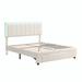 Wrought Studio™ Upholstered Platform Bed w/ LED Lights & Two Motion Activated Night Lights Upholstered in White | Wayfair