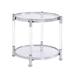 Wrought Studio™ W82153571 Contemporary Acrylic End Table Plastic/Acrylic/Glass/Metal in Gray | 22.25 H x 22.05 W x 22.05 D in | Wayfair