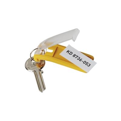 Durable Schlüsselanhänger KEY CLIP, Kunststoff, 70 x 25 mm, gelb, 6 Stück
