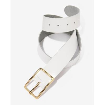 Boston Proper - White - Modern Classic Leather Belt - Small