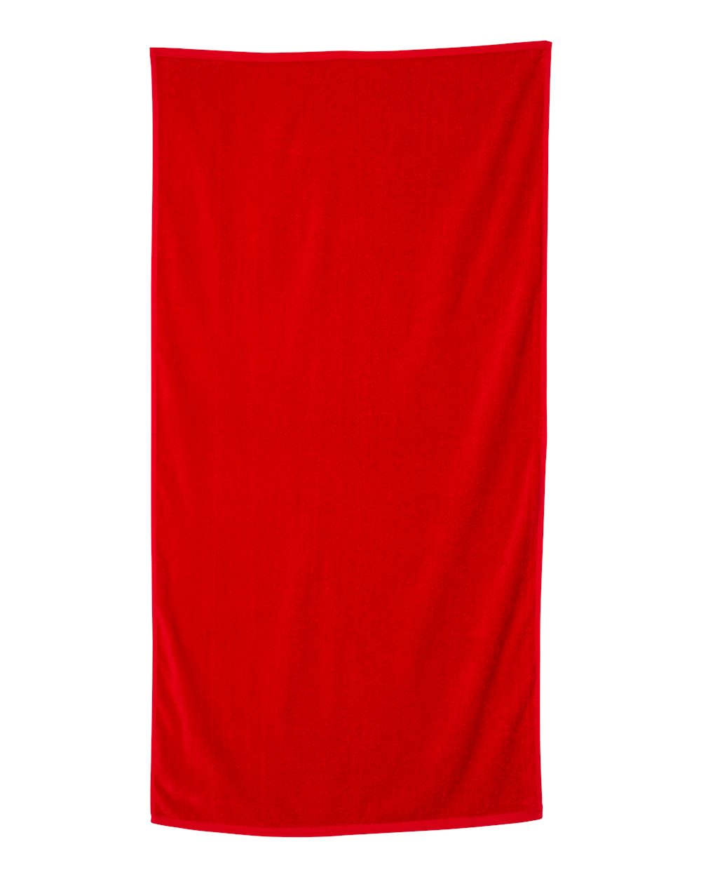 Q-Tees QV3060 Velour Beach Towel in Red | Cotton