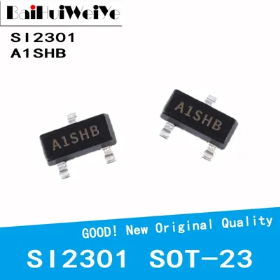 50 Teile/los SI2301 A1SHB SOT23 SI2301BDS S12301 SOT-23 SMD 2 3 A/20V MOSFET Wirkung Triode