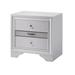 1pc Nightstand with Hidden Jewelry Drawer and Nickel Round Knob