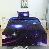 Twin 2pcs Galaxies Comforter Set All-season Down Quilted Duvet