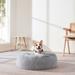 Round Calming Soft Warm Shaggy Plush Faux Fur Donut Pet Dog Cat Sleeping Bed