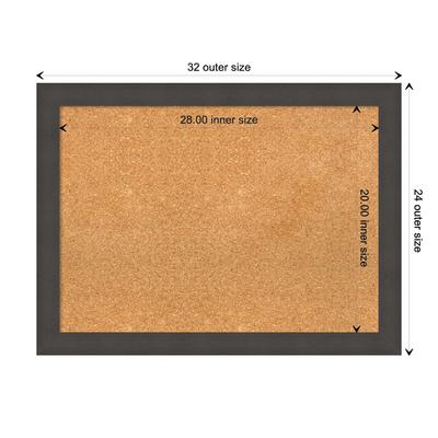 Blaine Narrow Framed Natural Corkboard Bulletin Board