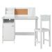 Kids Desk and Chair Set Study Writing Workstation with Bookshelf