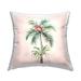 Stupell Palm Tree & Hibiscus Decorative Printed Throw Pillow Design by Birch&Ink