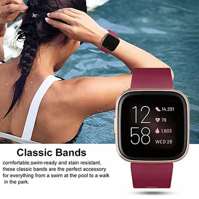 Smart Band Für Original Fitbit Versa/Versa 2, Weiche Silikon Sport Wasserdichte Armbanduhr Armband Zubehör Ersatz Correas