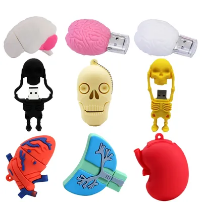 Cartoon Schädel Stift Stick 64GB Finger USB-Stick 32GB Herz Form Pendrive 16GB Cool Memory Stick 8GB Kreative Geschenke Für Kinder Image