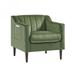 Modern Velvet Fabric Upholstered Accent Sofa Couch Tufted Single Sofa Side Chair, Leisure Club Barrel Chair with Solid Wood Leg