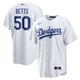 "Maillot Los Angeles Dodgers Nike Officielle Replica Domicile - Hommes avec flocage Betts 50 - Homme Taille: 2XL"