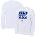 "Sweat ras du cou à logo bleu Jeux Olympiques de Paris 2024 - Blanc - Homme Taille: M"