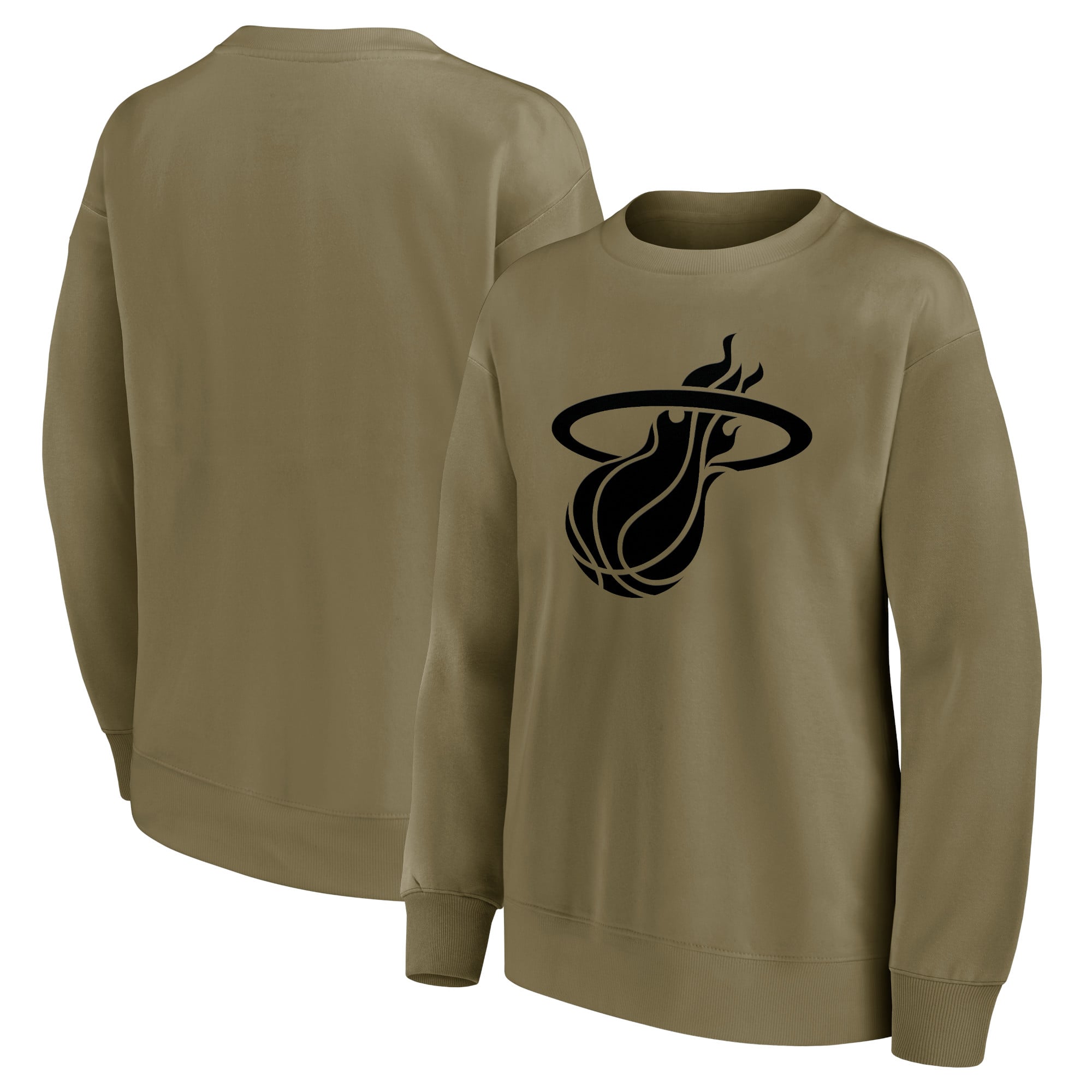Miami Heat Fanatics-Marken-Mono-Logo-Grafik-Oversize-Crew-Sweatshirt – Damen