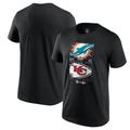 NFL 2023 Deutschland Frankfurt Games Match Up Miami Dolphins vs. Kansas City Chiefs Grafik-T-Shirt – Herren