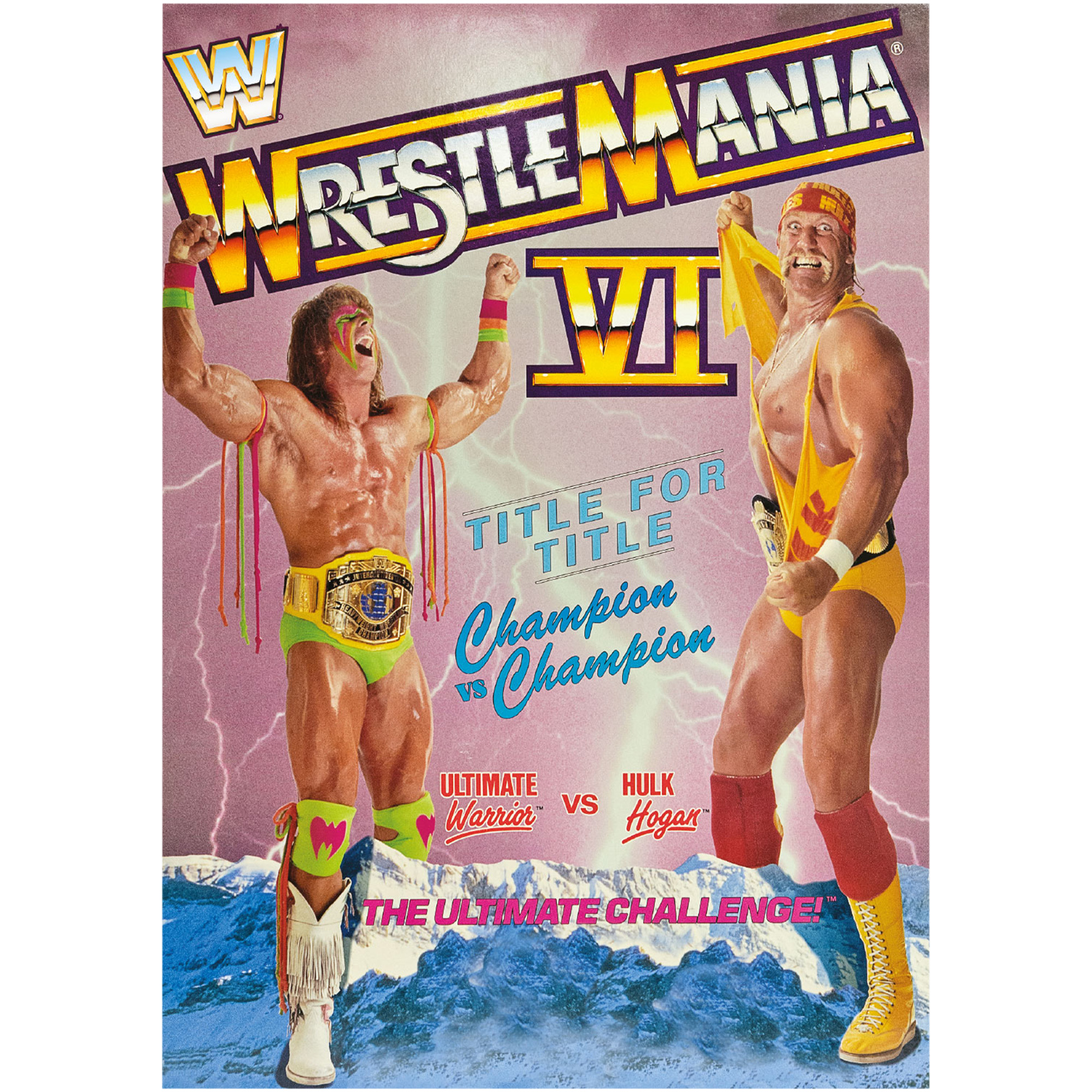 WWE WrestleMania Ultimate Warrior and Hulk Hogan Poster - Ungerahmt A2
