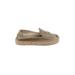 Soludos Flats: Slip-on Platform Casual Tan Solid Shoes - Women's Size 6 1/2 - Almond Toe
