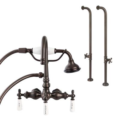 Randolph Morris Mason Hill Collection Freestanding English Telephone Clawfoot Tub Faucet with Handshower RMHGFF1-ORB