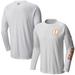 Men's Columbia White Denny Hamlin Terminal Tackle Omni-Shade Long Sleeve T-Shirt