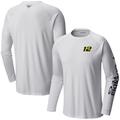 Men's Columbia White Ryan Blaney Terminal Tackle Omni-Shade Long Sleeve T-Shirt