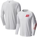 Men's Columbia White Bubba Wallace Terminal Tackle Omni-Shade Long Sleeve T-Shirt