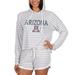 Women's Concepts Sport Cream Arizona Wildcats Visibility Long Sleeve Hoodie T-Shirt & Shorts Set
