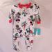 Disney One Pieces | Disney Newborn Infant One Piece Sleepwear Sz Nb | Color: Red/White | Size: Newborn