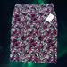 Lularoe Skirts | Llr Cassie Pencil Skirt 2xl Dark Leaf Print Nwt | Color: Green/Purple | Size: Xxl