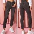 Levi's Jeans | Levi’s 501 Skinny High Waisted Button Fly Distressed Jeans | Color: Black | Size: 24
