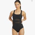 Nike Swim | Nike Women's V Back One Piece Swimsuit Medium Nwt | Color: Black | Size: M