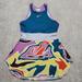 Nike Dresses | Nike Court Dri-Fit Slam Melbourne Tennis Dress Women's Size L Nwt | Color: Blue/Yellow | Size: L