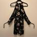 American Eagle Outfitters Dresses | Nwt American Eagle Outfitters, Axs, Black With Floral All Over Design | Color: Black/Cream | Size: Xs