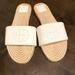 Tory Burch Shoes | Euc Tory Burch Benton Espadrille Sandals | Color: Tan/White | Size: 8