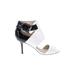 MICHAEL Michael Kors Heels: White Print Shoes - Women's Size 8 1/2 - Open Toe