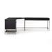 Joss & Main Glenmere Desk System w/ Filing Cabinet Wood/Metal in Orange/Black | 31 H x 101.5 W x 71.5 D in | Wayfair