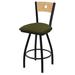 Holland Bar Stool Voltaire Swivel Stool Upholstered/Metal in Green/Blue/Black | 36 | Wayfair X83036BWNatMplB015